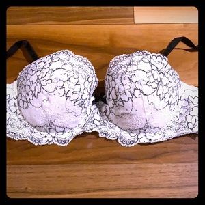 White and black lace Victoria Secret bra